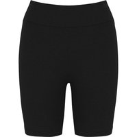 Native Spirit Women's Ribbed Cycling Shorts in Black | Size: XS