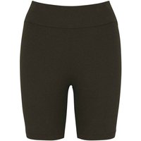Native Spirit Women's Ribbed Cycling Shorts in Khaki | Size: XS
