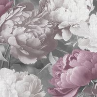 Muriva Doretta Floral Textured Vinyl Wallpaper in Pink
