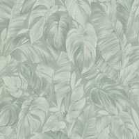 Erismann Play Of Light Palm Leaf Vinyl Textured Wallpaper in Green