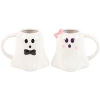 Something Different Mr & Mrs Boo Ghost Mug Set in Off-White