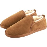 Eastern Counties Leather Men's Avi Sheepskin Hard Sole Slippers in Beige | Size: 9
