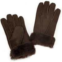 Eastern Counties Leather Women's LSG V Sheepskin Gloves in Brown | Size: S/M