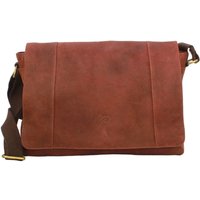 Eastern Counties Leather Men's Jacob Distressed Leather Messenger Bag in Tan