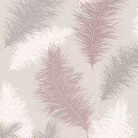 Arthouse Sussurro Feather Wallpaper - Pink - 10m x 0.5m Pink