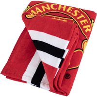 Manchester United FC Core Stripe Beach Towel in Red