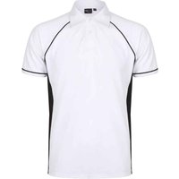 Men's Finden & Hales Performance Piped Polo Shirt in White | Size: Medium