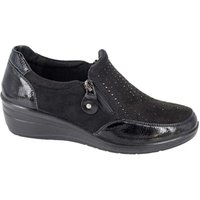 Boulevard Women's Patent PU Casual Shoes in Black | Size: 8