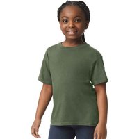 Gildan Softstyle Plain T-Shirt in Green | Size: 5-6 Years