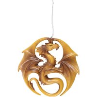 Anne Stokes Dragon Medal Hanging Ornament in Gold