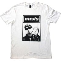 Oasis Music Men's Noel & Liam Boxed Photograph T-Shirt in White | Size: Large