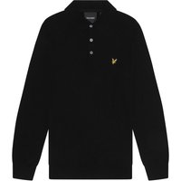 & Knitted Cotton Merino Long Sleeved Polo Shirt