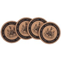 Newcastle United FC Crest Coaster Set (Pack of 4) in Brown