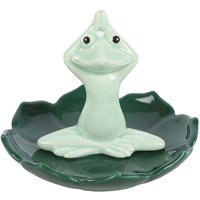 Something Different Yoga Frog Incense Holder in Green