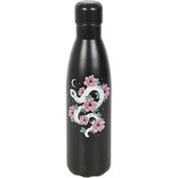 Something Different Floral Snake Steel Water Bottle in True Black