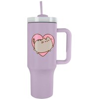 Pusheen Heart 1L Travel Mug in Purple