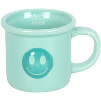 Something Different You Are So Loved Happy Face Mug in Blue