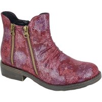 Cipriata Women's Agatina Floral Ankle Boots in Burgundy | Size: 5