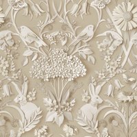 Fine Décor 3D Woodland Wallpaper in Natural