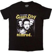 Green Day Men's Yellow Pick - Nimrod T-Shirt in Black | Size: 2XL