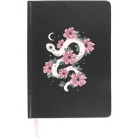 Something Different Serpentine Floral Snake A5 Notebook in Black