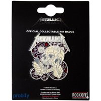 Metallica The Shortest Straw Badge in White