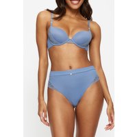 Knickerbox Women's Charlotte High-Waisted Thong in Blue | Size: 8