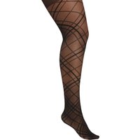 Heart Print Crotchless Tights
