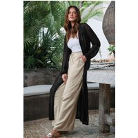 M&Co Women's Longline Tape Knit Cardigan in Dark Navy | Size: 10-12