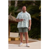 Palm Leaf Linen Shirt Pale 6XL