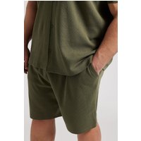 BadRhino Men's Elasticated Jogger Shorts in Light Khaki | Size: 3XL