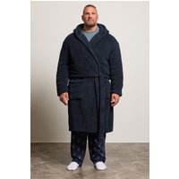 BadRhino Men's Borg Dressing Gown in Dark Navy | Size: 4XL