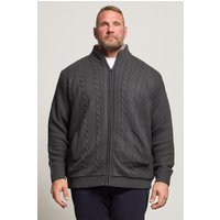 Sherpa Lined Zip Through Cable Jumper