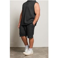 BadRhino Men's Elasticated Jogger Shorts in Black | Size: Large