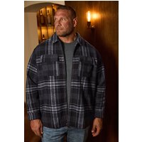 Check Print Zip Overshirt
