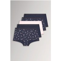 Yours Women's 5 Pack Celestial Printed Shorts in Dark Navy | Size: 30-32
