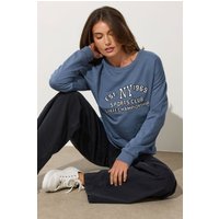 Embroidered Slogan Sweatshirt Mid