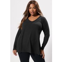 Yours Women's Ribbed V-Neck Swing T-Shirt