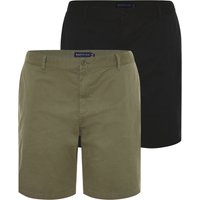 BadRhino Men's 2 Pack Stretch Chino Shorts in Light Khaki | Size: 48R