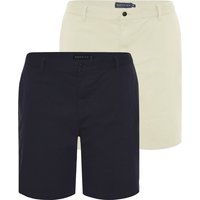 BadRhino Men's 2 Pack Stretch Chino Shorts in Stone | Size: 44R
