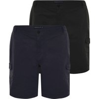 BadRhino Men's 2 Pack Stretch Cargo Shorts in Dark Navy | Size: 44R