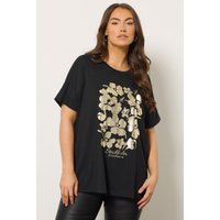 Floral Foil Detail Modal Top