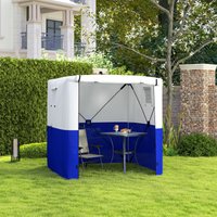 OUTSUNNY 2 x 2m Pop Up Gazebo with Sides Easy up Party Tent with Carry Bag in Dark Blue