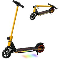 SPORTNOW Folding Electric Scooter w/ LED Lights & Display in Gold