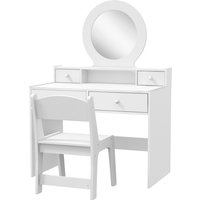Dressing Table Set w Stool Mirror Drawers