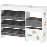 Toy Storage Unit 11 Fabric Bins 3 Stickers