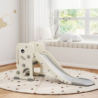 Foldable Slide Climber Basketball Hoop Cream