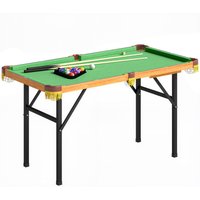 SPORTNOW 4FT Folding Pool Table, Mini Billiards Table Set for Kids, Green | Size: 120 cm