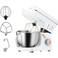 HOMCOM Electric Stand Mixer, 5L Food Mixer with Dough Hook in White