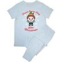 Treat Every Day Like Christmas Long Pyjama Set Blue